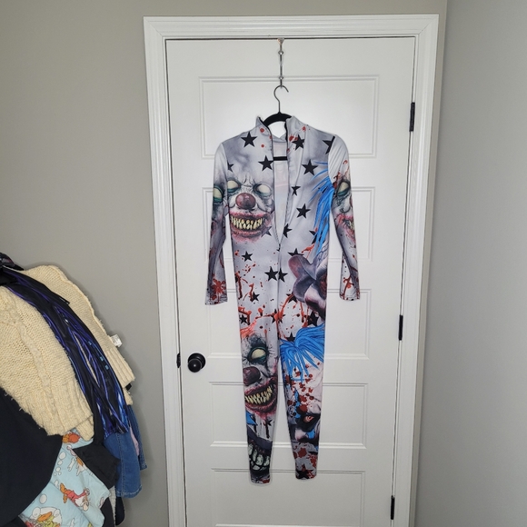 Women's Scary Clown Halloween Costume Size M - Picture 4 of 5
